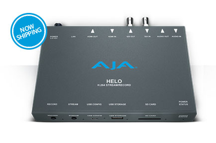 AJA Ships HELO H.264 Streaming and Recording Device